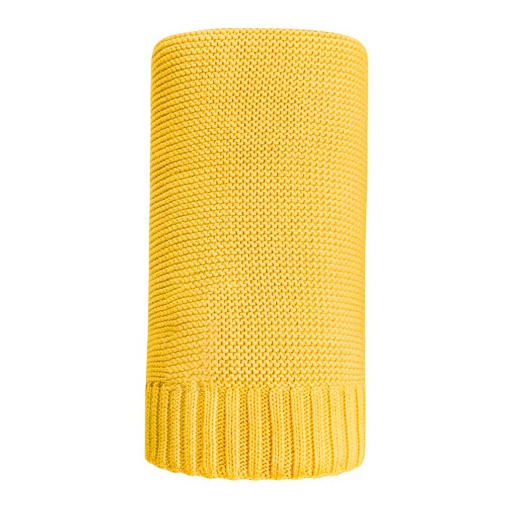 Bambusová pletená deka NEW BABY 100x80 cm žltá, Žltá