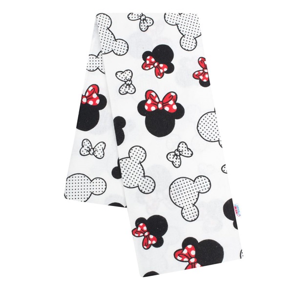 Flanelová plienka s potlačou New Baby biela Mickey & Minnie