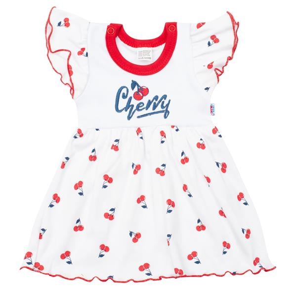 Dojčenské bavlnené šatôčky New Baby Cherry 56 (0-3m)