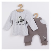 Dojčenské bavlnené tepláčky a tričko Koala Birdy sivé