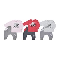 Dojčenské bavlnené tepláčky a tričko Koala Birdy ružové
