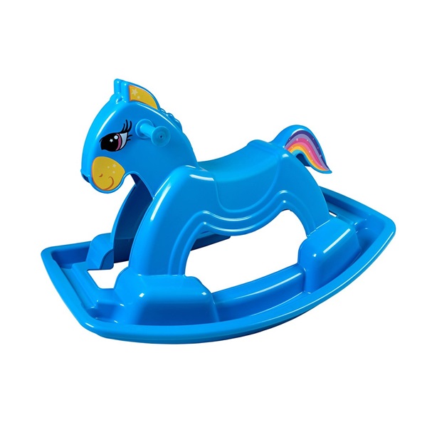 Hojdací koník plastový BAYO 92 cm modrý