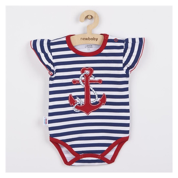 Dievčenské body s krátkym rukávom New Baby Marine