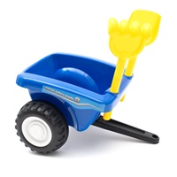 Detské odrážadlo traktor s vlečkou a náradim Baby Mix New Holland modrý