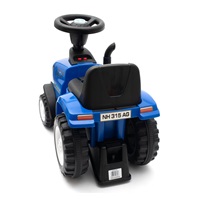 Detské odrážadlo traktor s vlečkou a náradim Baby Mix New Holland modrý