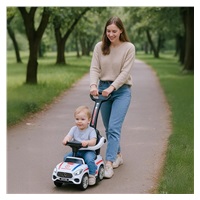 Detské odrážadlo so zvukom a vodiacou tyčou Baby Mix AMBULANCE biele