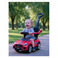 Detské odrážadlo so zvukom a vodiacou tyčou Baby Mix RACER červené