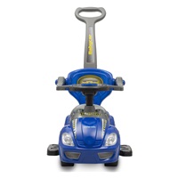 Detské odrážadlo s vodiacou tyčou 3v1 Baby Mix Mega Car modré
