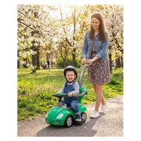 Detské odrážadlo s vodiacou tyčou 3v1 Baby Mix Mega Car zelené