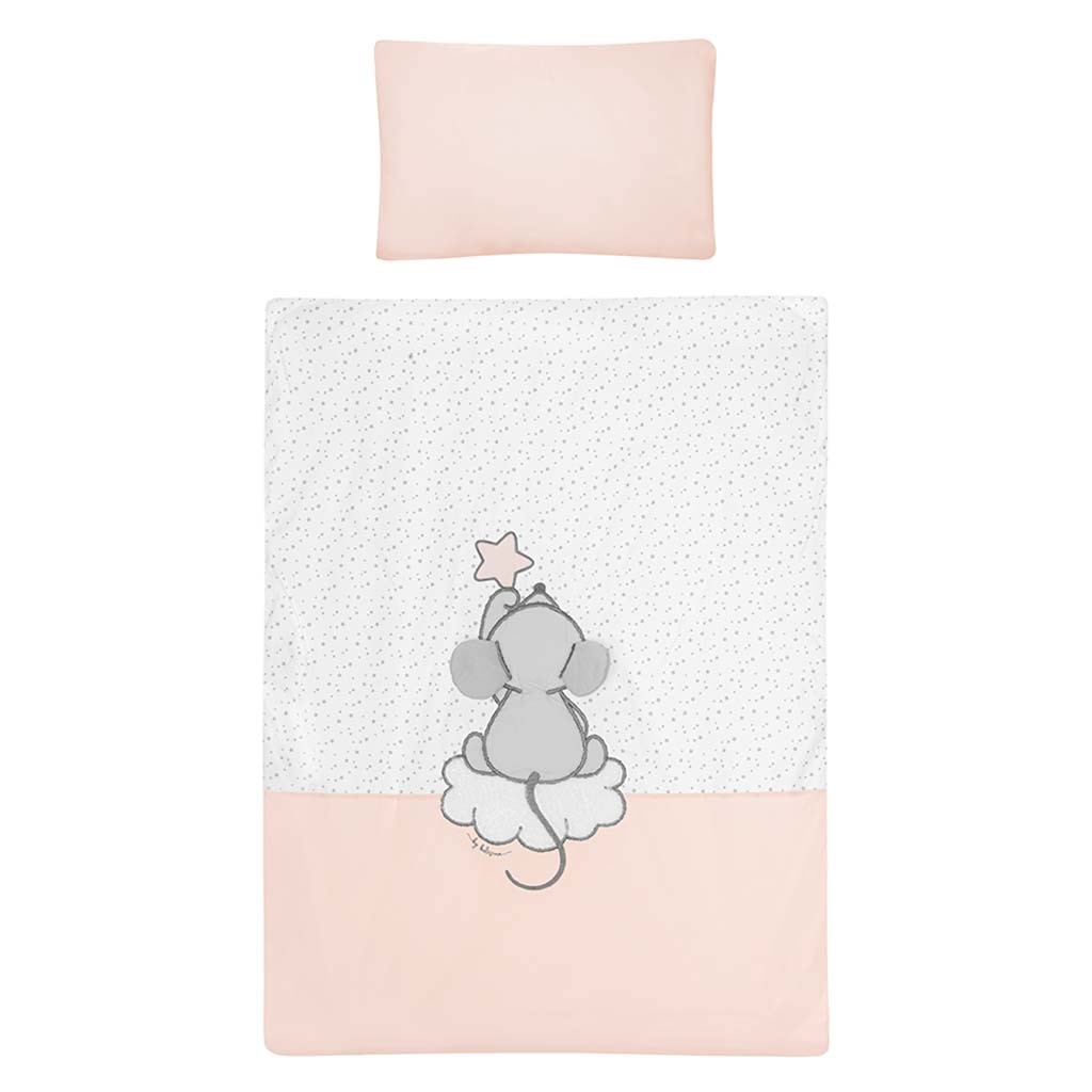 2-dielne posteľné obliečky Belisima Cute Mouse 90/120 ružové