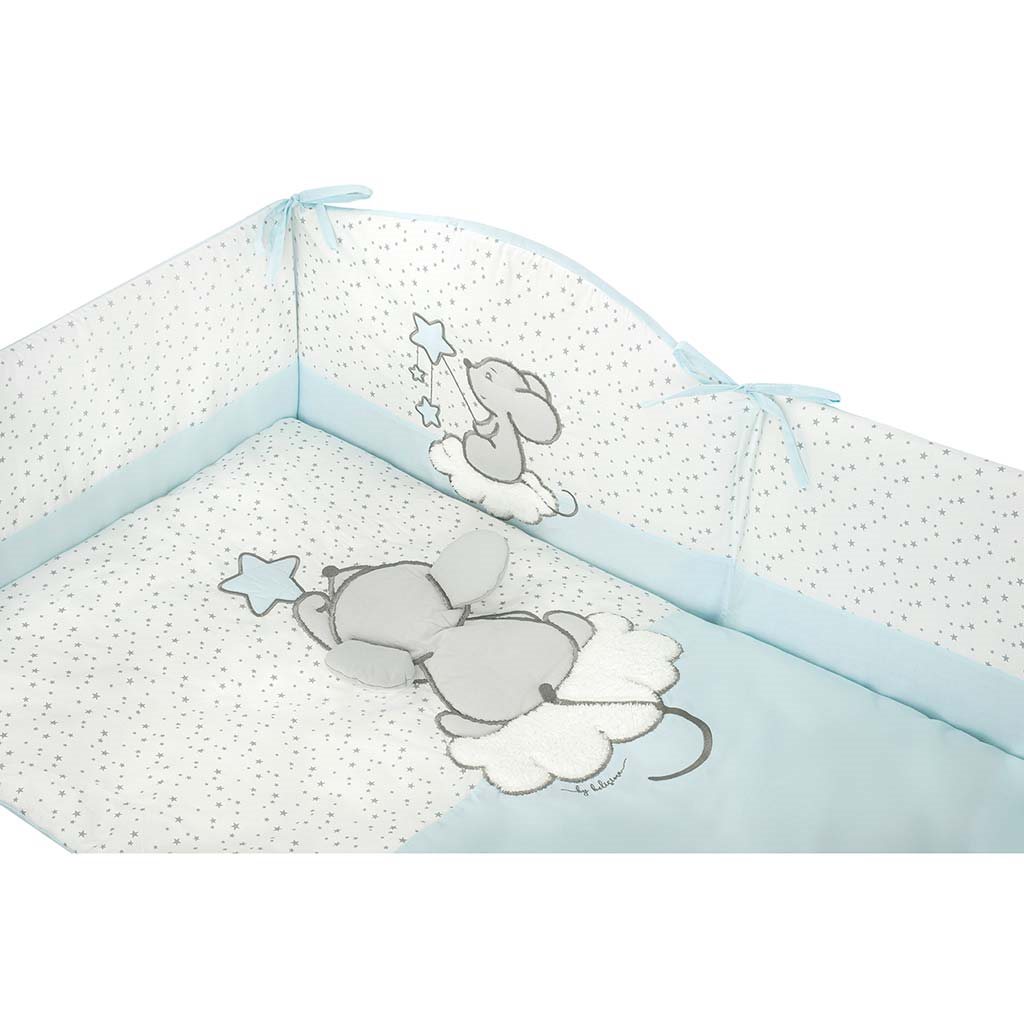 3-dielne posteľné obliečky Belisima Cute Mouse 100/135 tyrkysové