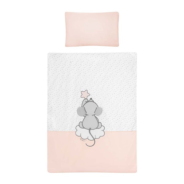6-dielne posteľné obliečky Belisima Cute Mouse 90/120 ružové