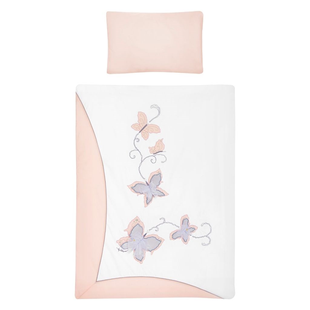 5-dielne posteľné obliečky Belisima Butterfly 90/120 ružové, Ružová