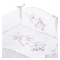5-dielne posteľné obliečky Belisima Butterfly 90/120 sivé