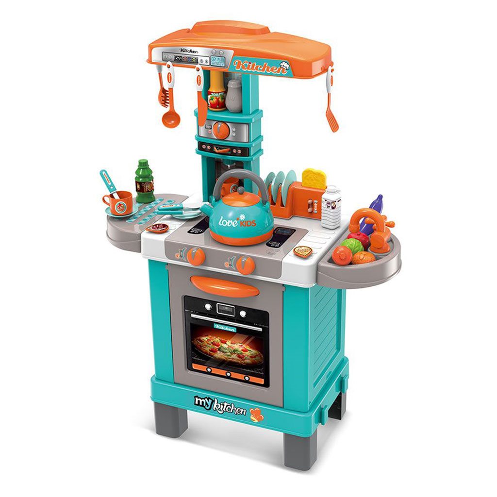 Detská kuchynka Baby Mix malý šéfkuchár + príslušenstvo modrá
