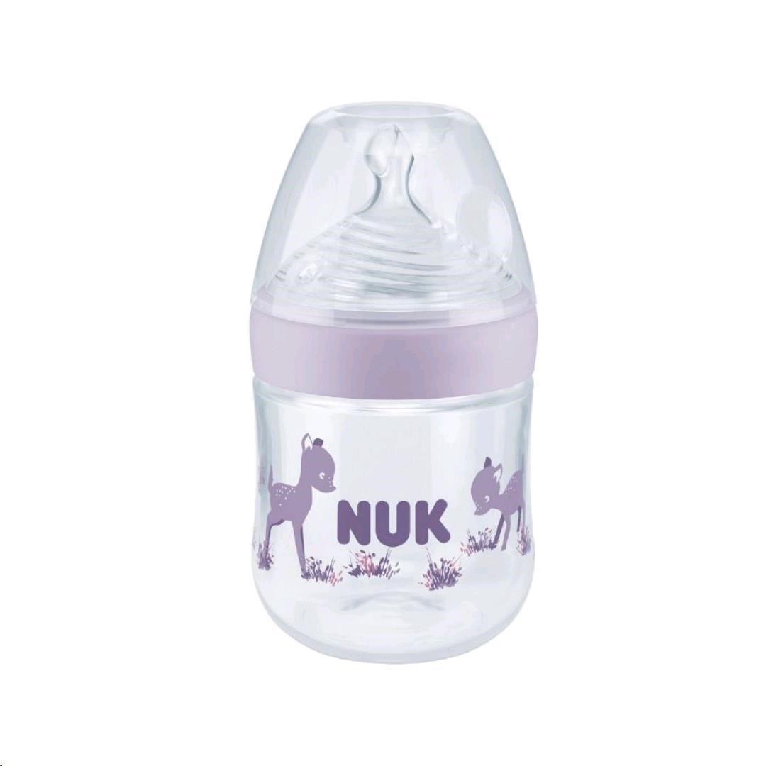 Dojčenská fľaša NUK Nature Sense s kontrolou teploty 150 ml fialová