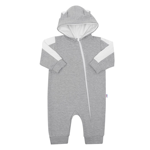 Dojčenský teplákový overal New Baby The Best sivý