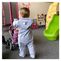 Dojčenský teplákový overal New Baby The Best sivý
