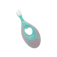 Prvá zubná kefka so silikónovým hryzátkom Akuku