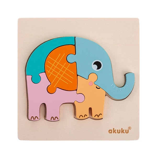 Detské vkladacie puzzle Akuku Sloník