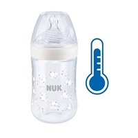 Dojčenská fľaša NUK Nature Sense s kontrolou teploty 260 ml biela