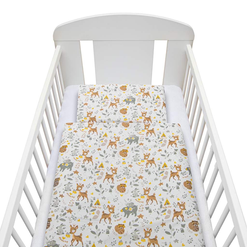 2-dielne posteľné obliečky New Baby 100/135 cm Srnček, Biela
