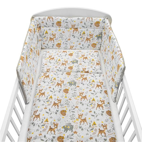 3-dielne posteľné obliečky New Baby 90/120 cm Srnček sivé, Sivá