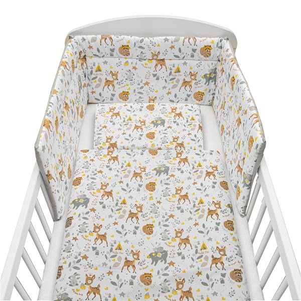 3-dielne posteľné obliečky New Baby 100/135 cm Srnček sivé, Sivá