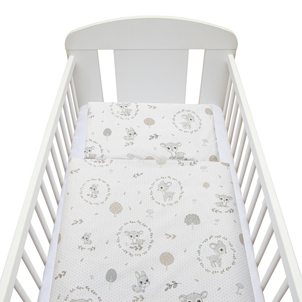 2-dielne posteľné obliečky New Baby 100/135 cm Srnka sivé, Sivá