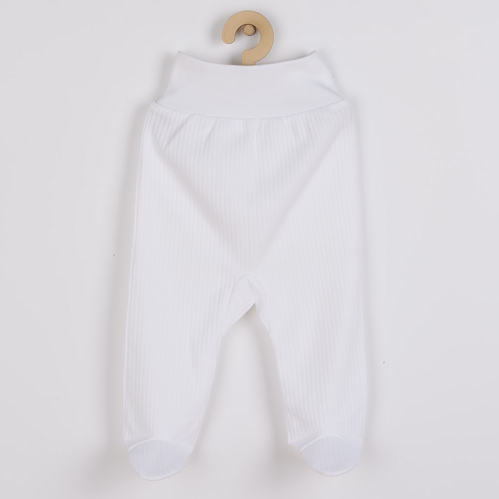 Dojčenské polodupačky New Baby Stripes biele-56 (0-3m)