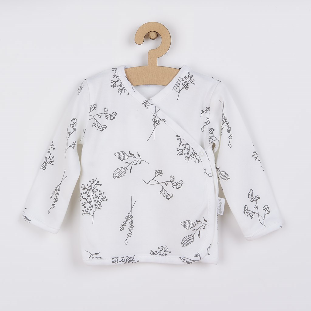 Dojčenská bavlněná košilka Nicol Ella biela-62 (3-6m)