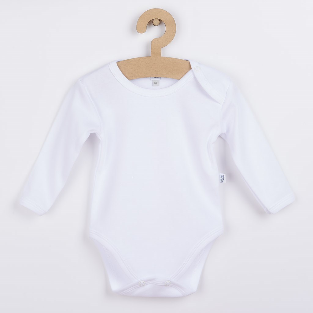 Dojčenské body s dlhým rukávom Bobas Fashion biele-56 (0-3m)