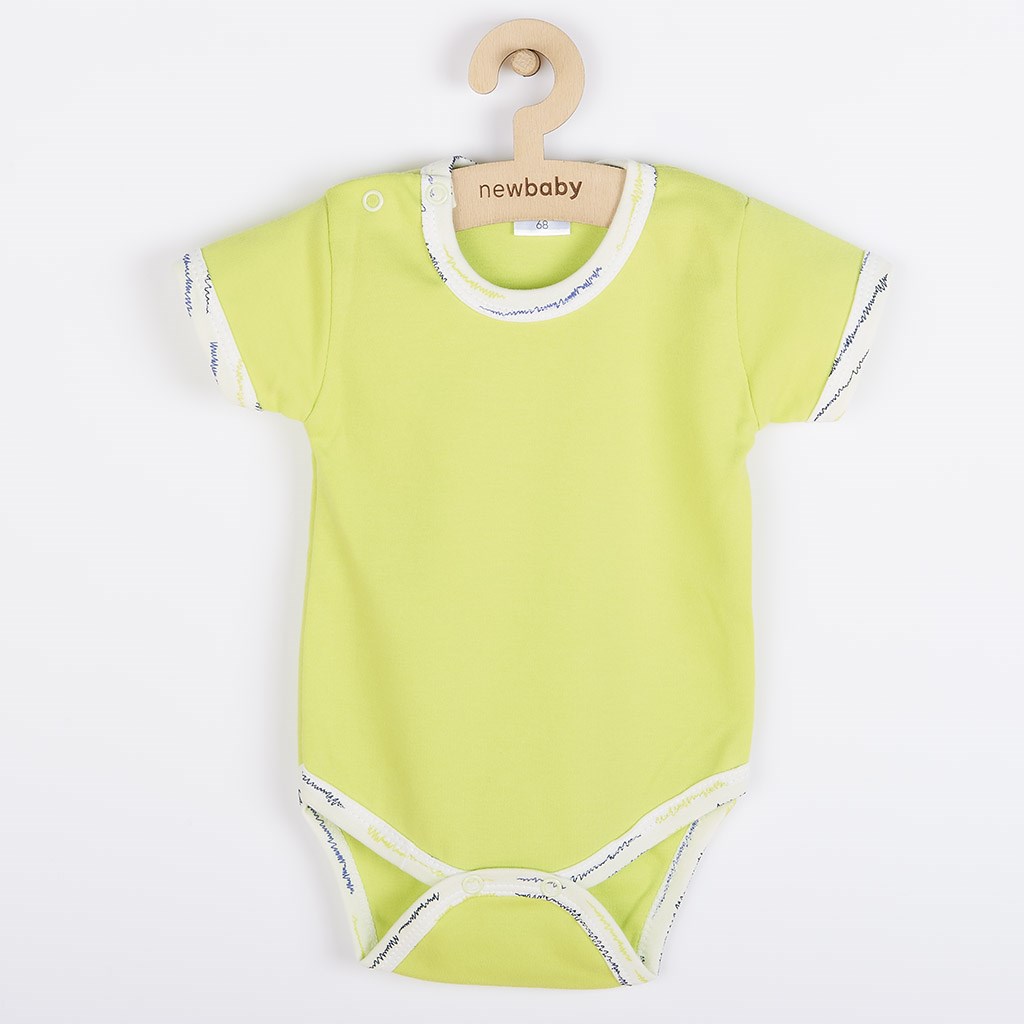 Dojčenské bavlnené body s krátkym rukávom New Baby Summertime chlapec-62 (3-6m)