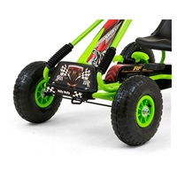 Detská šliapacia motokára Go-kart Milly Mally Thor zelená