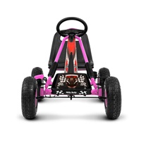 Detská šliapacia motokára Go-kart Milly Mally Thor ružová