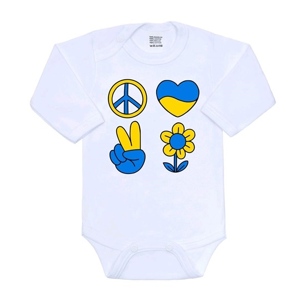 Body s potlačou New Baby Mier pre Ukrajinu - Symboly