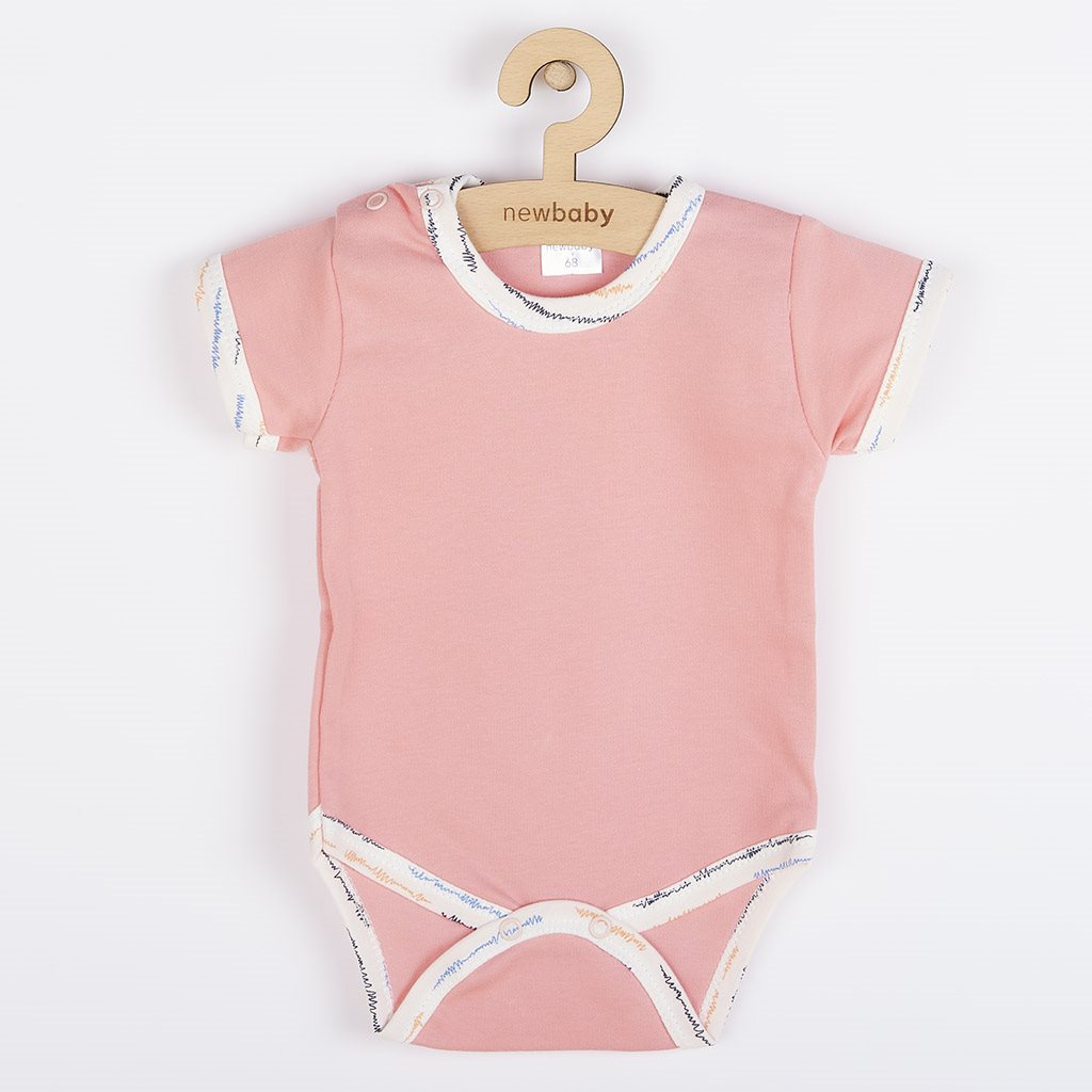 Dojčenské bavlnené body s krátkym rukávom New Baby Summertime dievča-56 (0-3m)