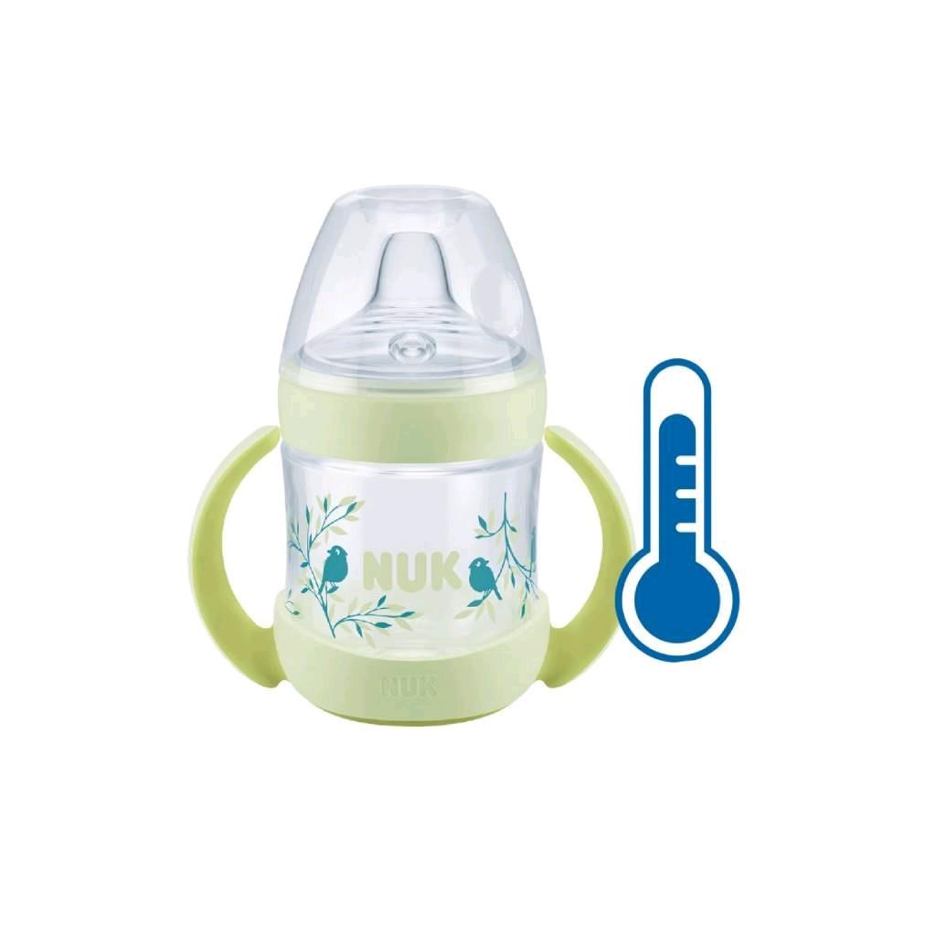 Dojčenská fľaša na učenie NUK Nature Sense s kontrolou teploty 150 ml zelená