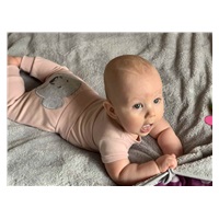 Dojčenské bavlnené tepláčky New Baby BrumBrum old pink