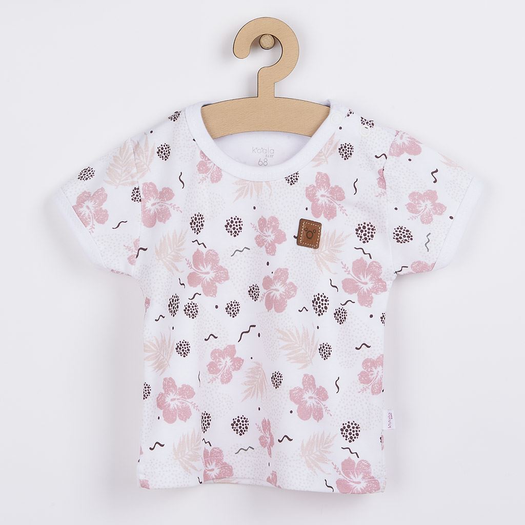 Dojčenské tričko s krátkym rukávom Koala Flowers-62 (3-6m)