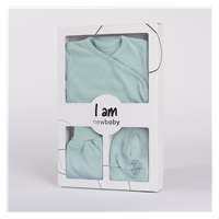3-dielna dojčenská súpravička do pôrodnice New Baby I AM modrá