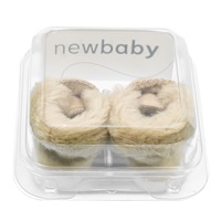 Dojčenské zimné semiškové capačky New Baby 3-6 m svetlo hnedé