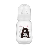 Fľaša s obrázkom Akuku 125 ml medveď biela