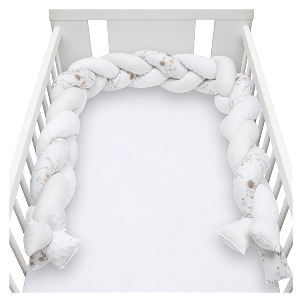Ochranný mantinel do postieľky vrkoč New Baby Minka a Kvety