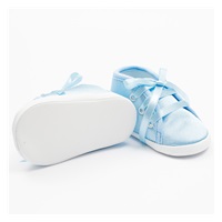 Dojčenské saténové capačky New Baby modrá 0-3 m