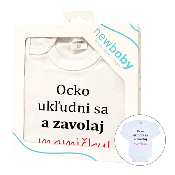 Body s potlačou New Baby a zavolaj MAMIČKU!! - darčekové balenie