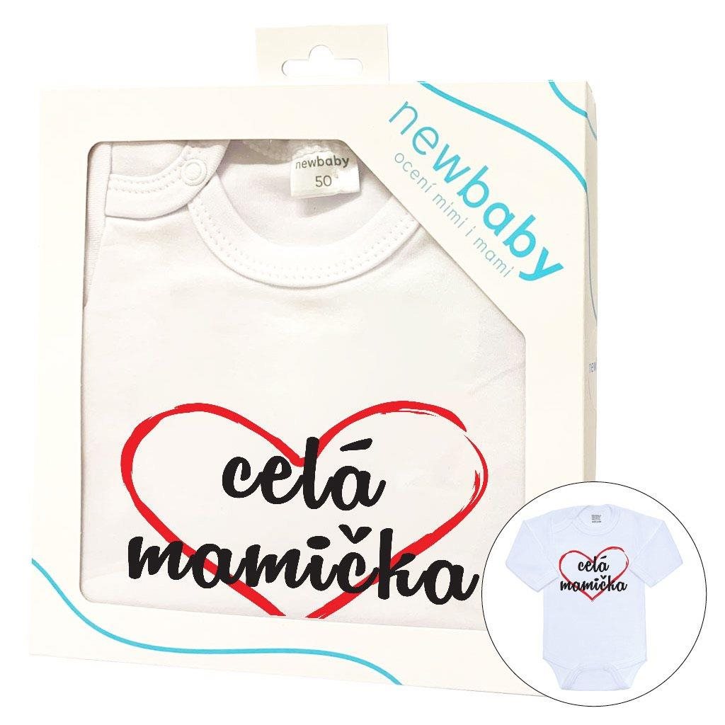 Body s potlačou New Baby celá mamička - darčekové balenie-74 (6-9m)