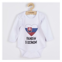 Body s potlačou New Baby Fandím s ocinom biele