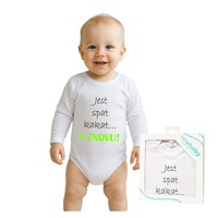 Body s potlačou New Baby Jesť spať kakať...a ZNOVU - darčekové balenie