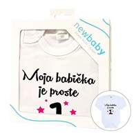 Body s potlačou New Baby Moja babička je proste jednotka - darčekové balenie